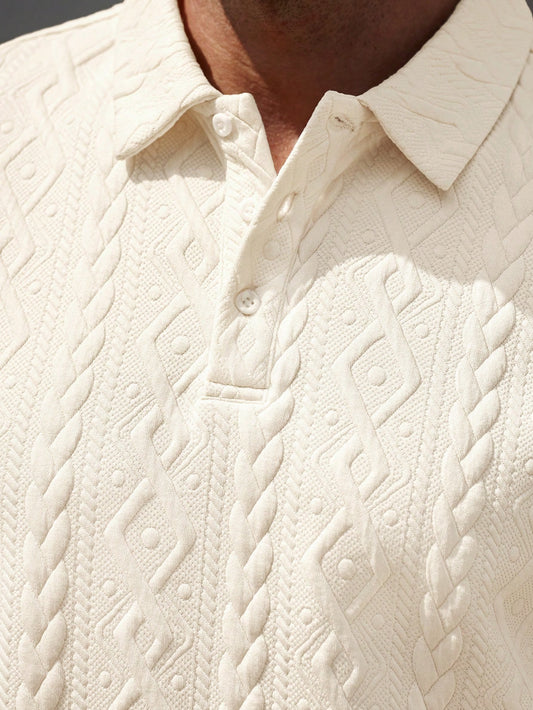 Ensemble polo et short texturé pour homme – Style casual été