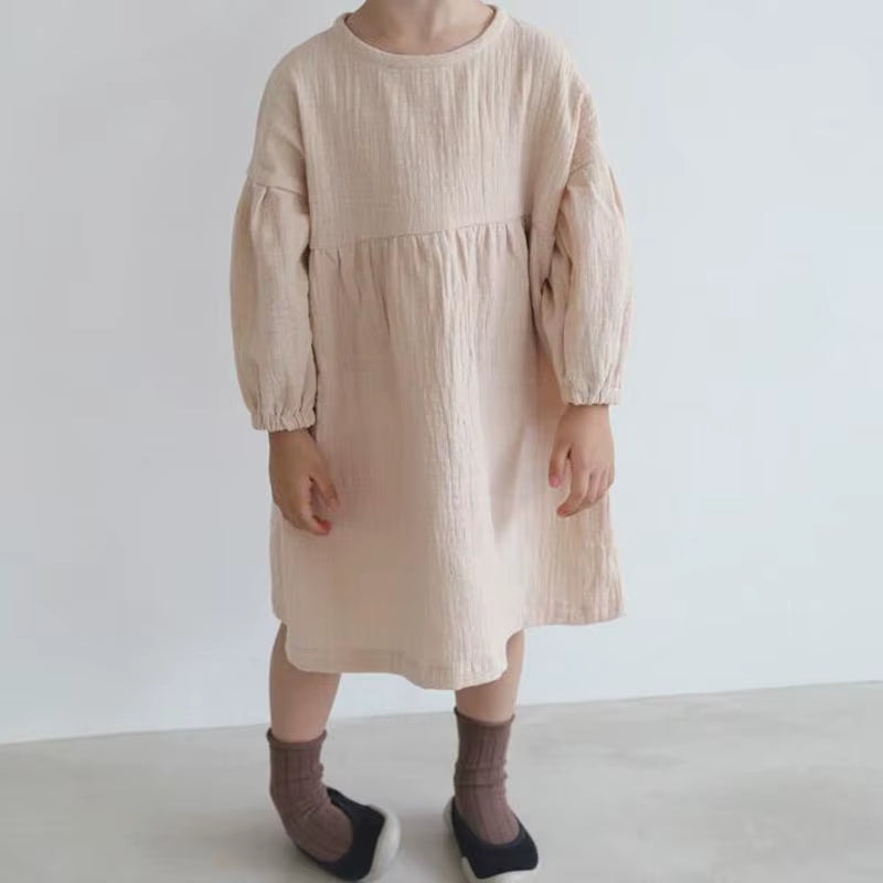 Girls Dress Latterm Princess Dress Linen Girl Clothings Ins Sweet Toddler Kids Girl Dresses Casual Japan Korean Fashion Clothing