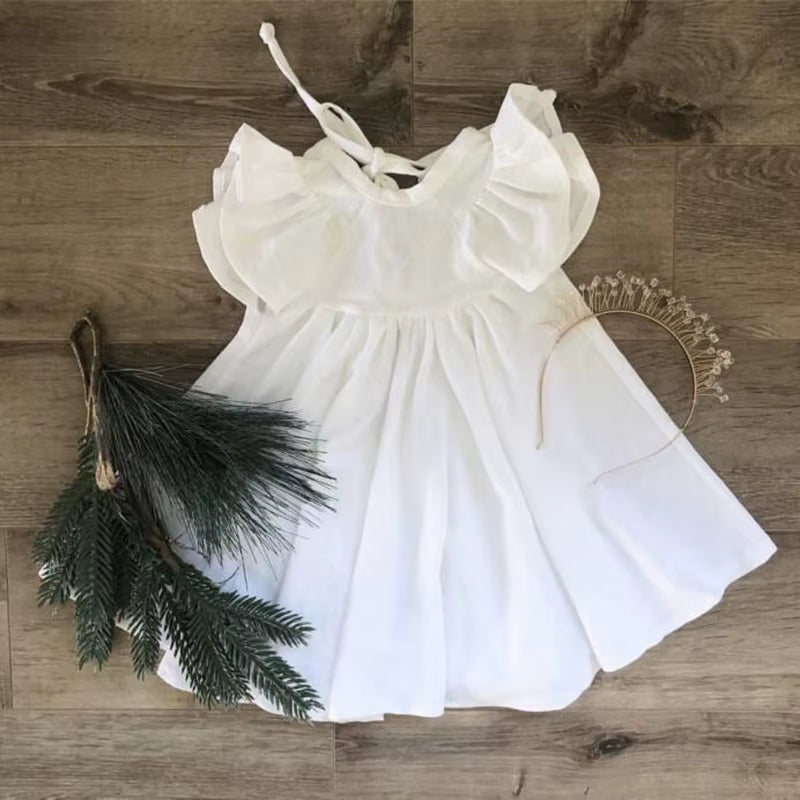 Girls Dress Latterm Princess Dress Linen Girl Clothings Ins Sweet Toddler Kids Girl Dresses Casual Japan Korean Fashion Clothing