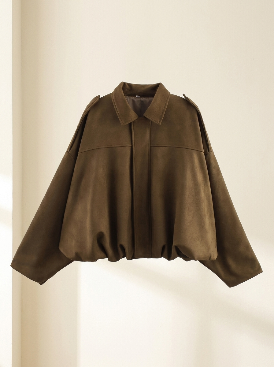 Veste bombardier suédine, vue alternative