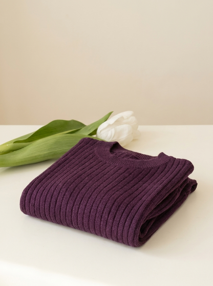 Ensemble pull et legging fille, détail maille